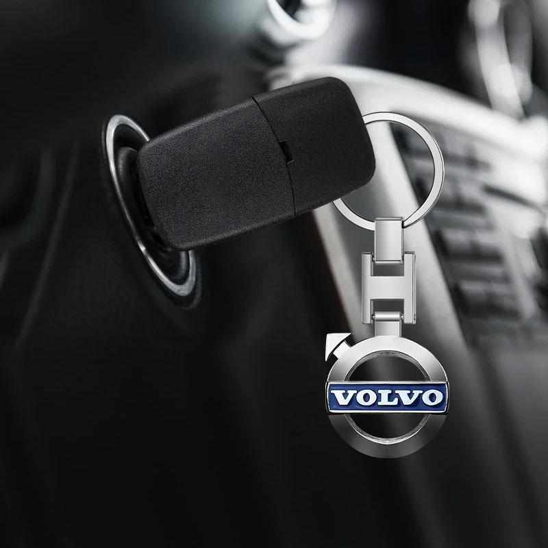 Металлический брелок с фирменным логотипом Volvo для улучшенной эстетики, совместим с различными моделями