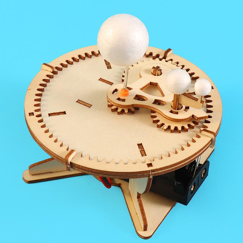 Набор для сборки модели тройной сферы Земля-Луна-Солнце для детей: Развивающая STEM-головоломка и игрушка для научных экспериментов