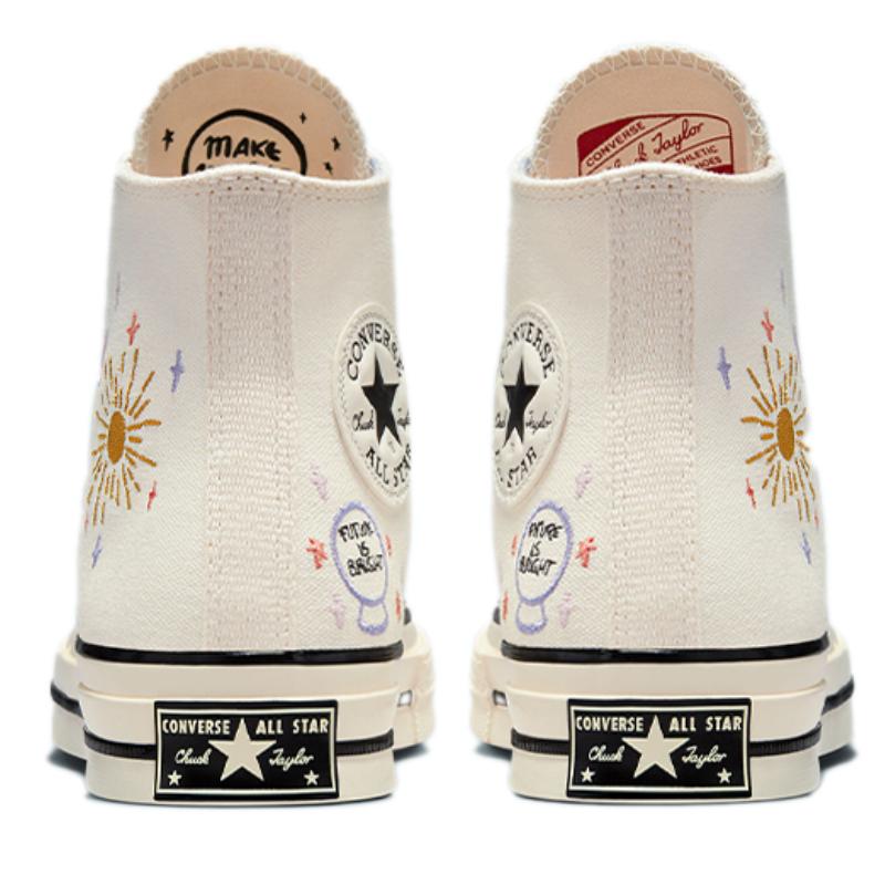 Converse 1970-е Chuck Taylor All Star "Mystic World" Высокие парусиновые кеды женские молочно-белые