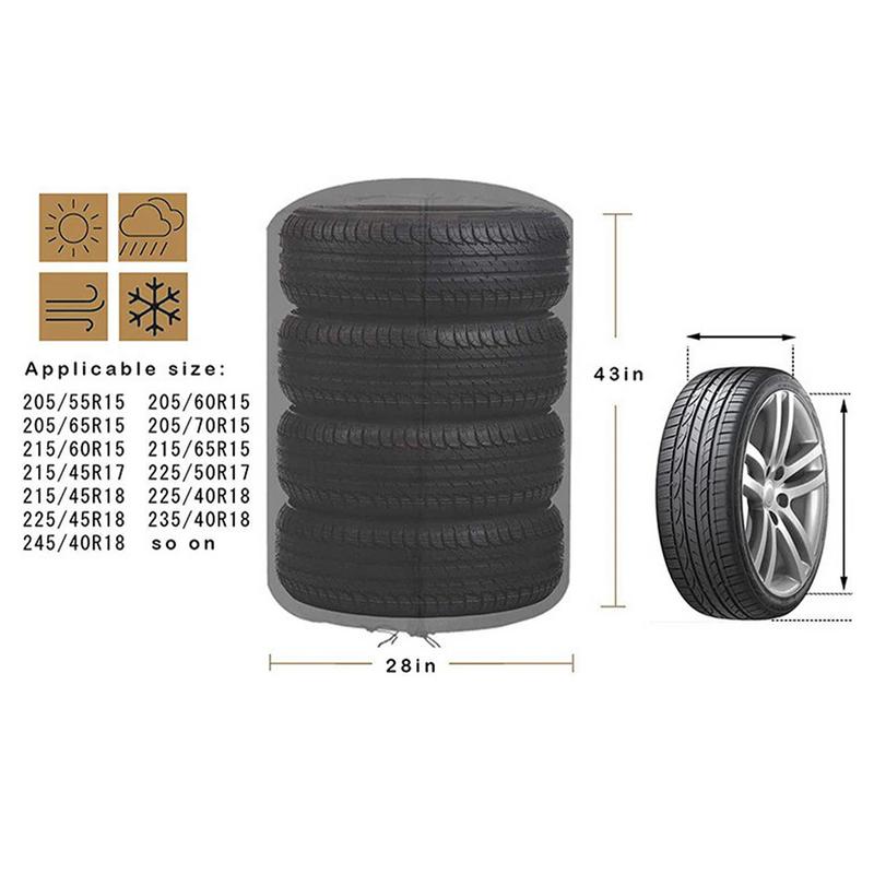 Tire Cover Oxford Cloth Spare Tire Cover Large Tire Protector Dustproof Auto Wheel Tote Waterproof For Most Automotive Truck Car
