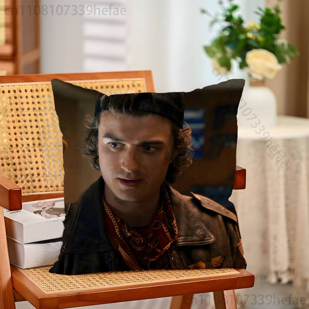 JJoe Keery Singer Funny Pillow Case Antidustmite Pillowcase Invisible Zipper Silky Short Plush Sofa Cushion Cover