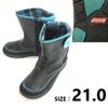 Coleman Snow Rain Boots Kids 21 Black Blue Side zip(USED)