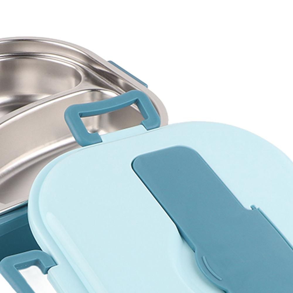 4-Compartment Portable Bento Box Includes Spoon & Chopsticks Food Storage Container Work Use