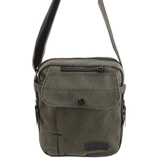 Винтажная маленькая холщовая сумка-мессенджер для мужчин, легкая холщовая школьная одноплечевая сумка для путешествий и работы