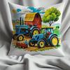 Pc Farm Tractor  Harvest Scene Pillow Cover Farmhouse Decor for Home Sofa Bedroom  Car Pillow Insert Not Included