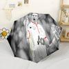 Football Player Celebration Moment Compact Travel Automatic Umbrella Retractable Design with 8-Rib Durability Compact Design
