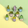 Unisex Cute Cartoon Cactus Succulent Enamel Plant Brooch Pin Badge Jewelry Gift