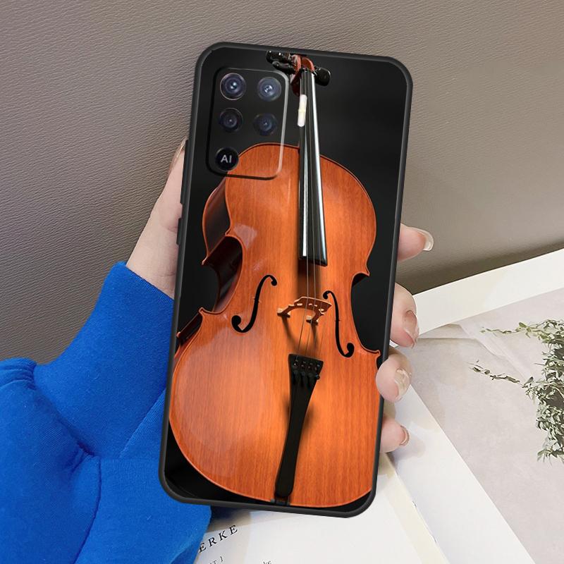 Музыкальные ноты, скрипка, классическая для OPPO Find X3 X5 Pro A9 A5 A31 2020 A15 A16 A52 A72 A1K A83 A91 A54 A74 A94 A53S, чехол