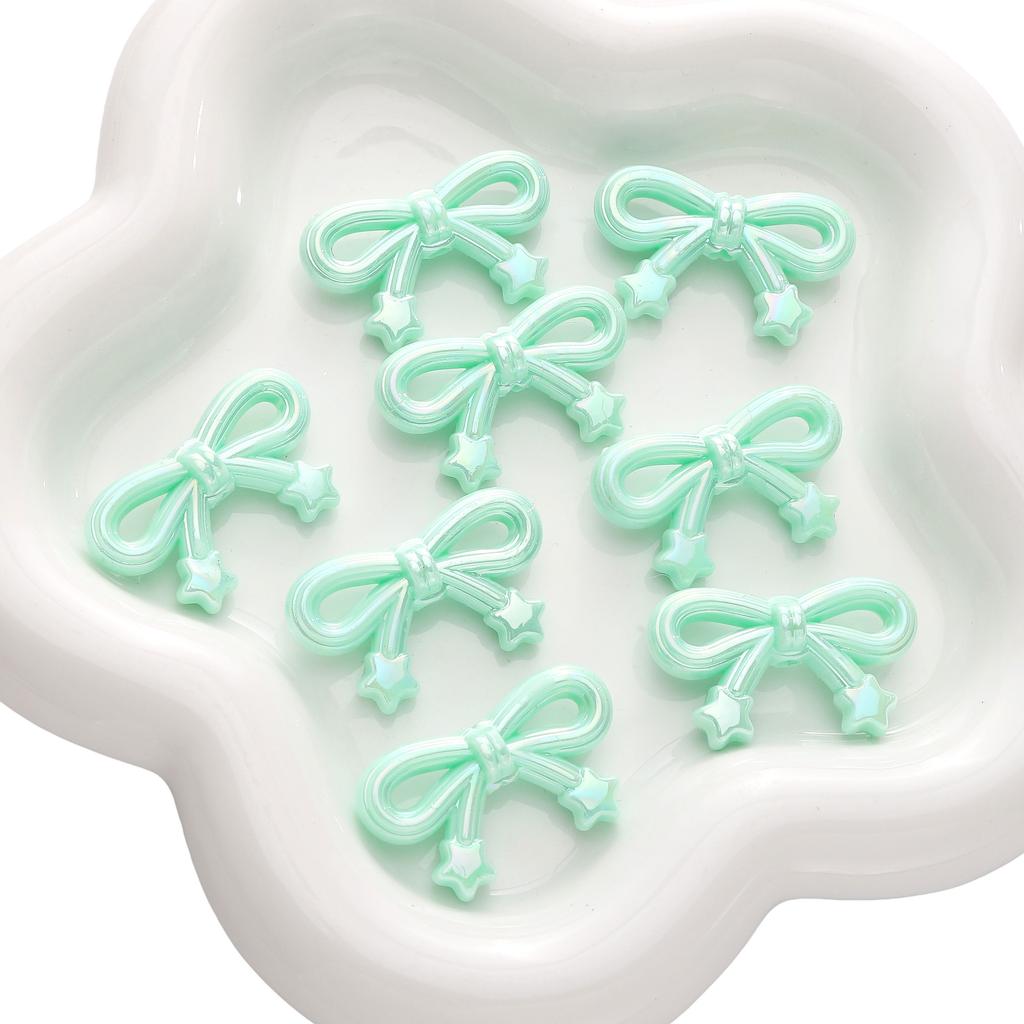 2/10 шт. акриловые бусины-бантики цвета AB, разбросанные бусины для самостоятельного изготовления браслетов, ожерелий и ювелирных изделий