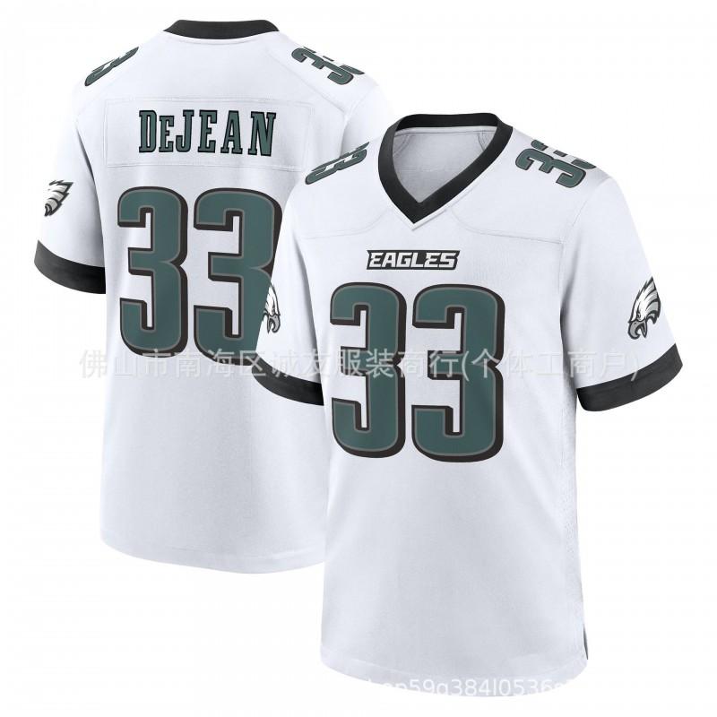 Mens Team Sports Jersey Cooper DeJean 33 Eagles Retro Green Short Sleeve Fan Game Day Top