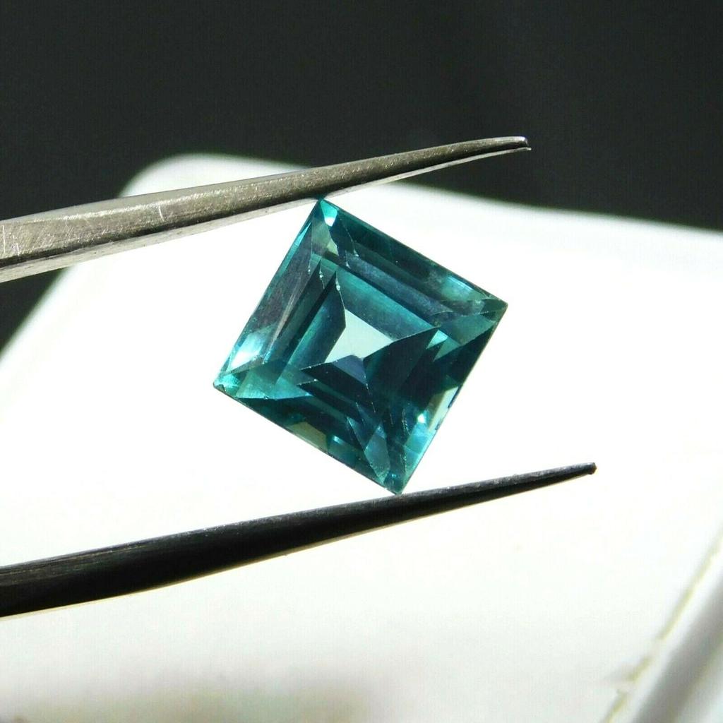 Natural Sapphire 2.40 Ct Bluish Green Square Stunning Certified Loose Gemstone
