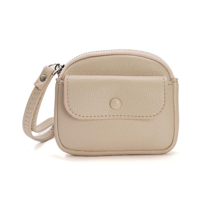 Женский модный кошелек для монет, минималистичная сумка на запястье, небольшой кошелек, короткая сумка для монет из искусственной кожи