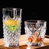 330ml/380ml European Style Relief Glass Cup Modern Luxury Cocktail Whiskey Glasses High End Transparent Juice Cold Drink Mugs