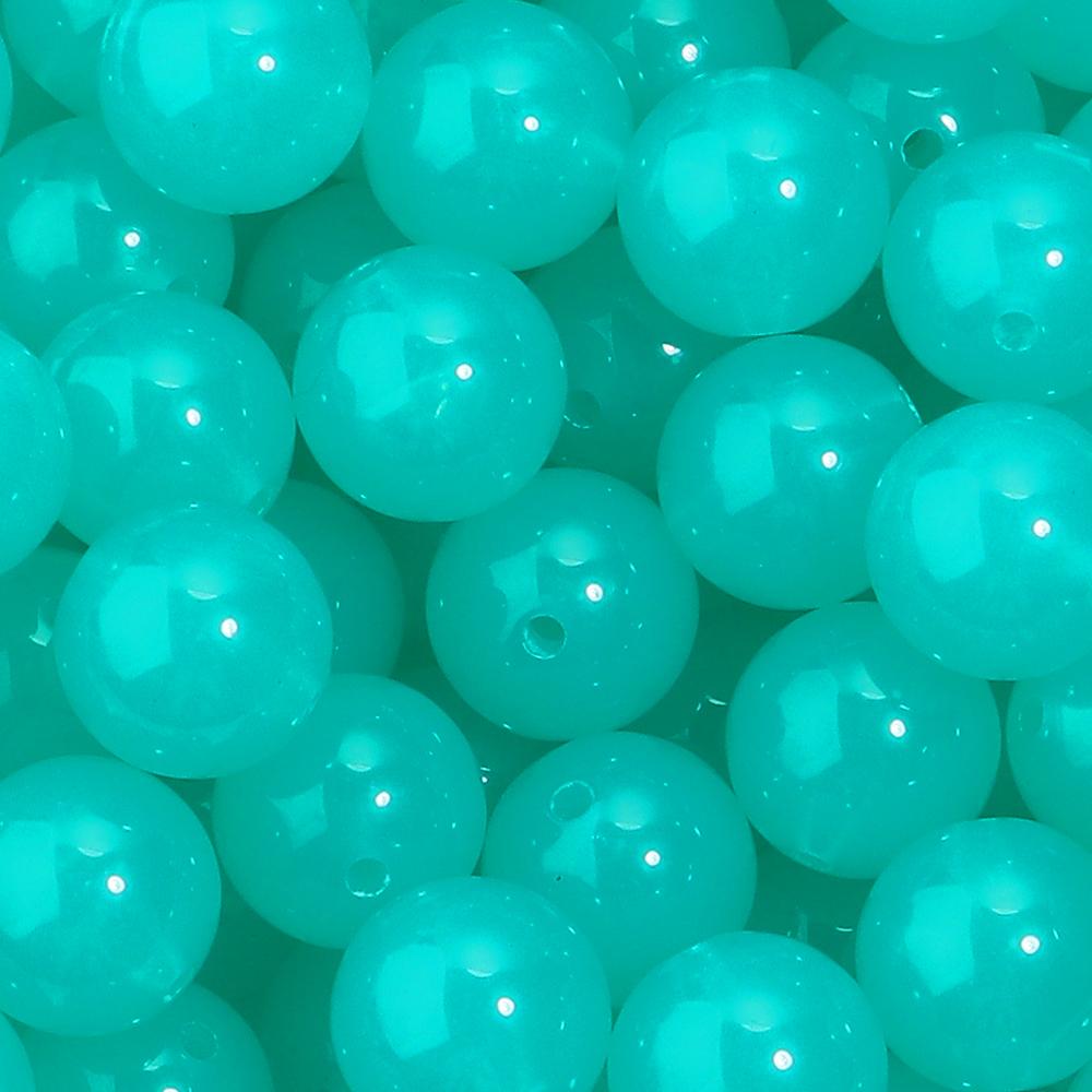 20pcs/lot 16mm Jelly Colored Acrylic Beads Loose Spaced Round Beads For Jewelry Making DIY Charms Bracelet Necklace Accessories