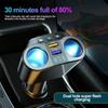 Dual USB Car Charger Socket Bluetooth 5.0 FM Music Player QC3.0 4.8A Fast Charge Splitter Adapter 12V-24V Charger with LED Display Display