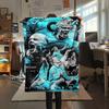 1Pc Erling Haaland Print Flannel Blanket High Quality Warm Comfortable Cover for All Seasons Perfect for Gifts Home Decor