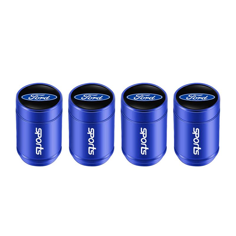 4pcs Metal Car Wheel Tire Valve Cover Caps Tyre Stem Auto Accessorie For Ford Focus MK2 Fiesta Mondeo Explorer Kuga MK3 F150 MK7LZ7