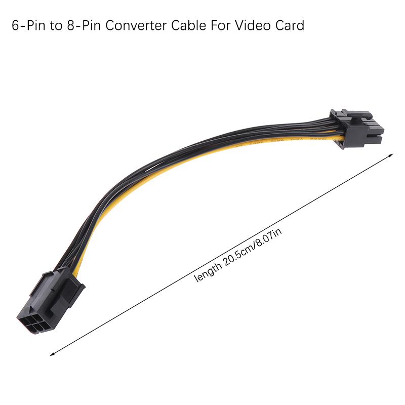 6-контактный на 8-контактный Pci-E кабель-удлинитель преобразователя питания для видеокарты Графический адаптер Кабель-адаптер с питанием