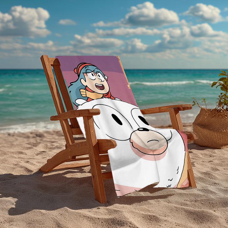 Ultra-Soft Beach Towel with Hilda Theme,Ideal for Pool - Camping, Diving - Perfect Travel Essential, Vibrant Beach Towel.