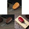Leather Car Key Case With Double Zipper For Daily Use In Vintage Retro Style