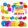 Counting Sorting Game Animal Puzzle Toy Educational Color Sorting Bowl Toy  Children'S Gift