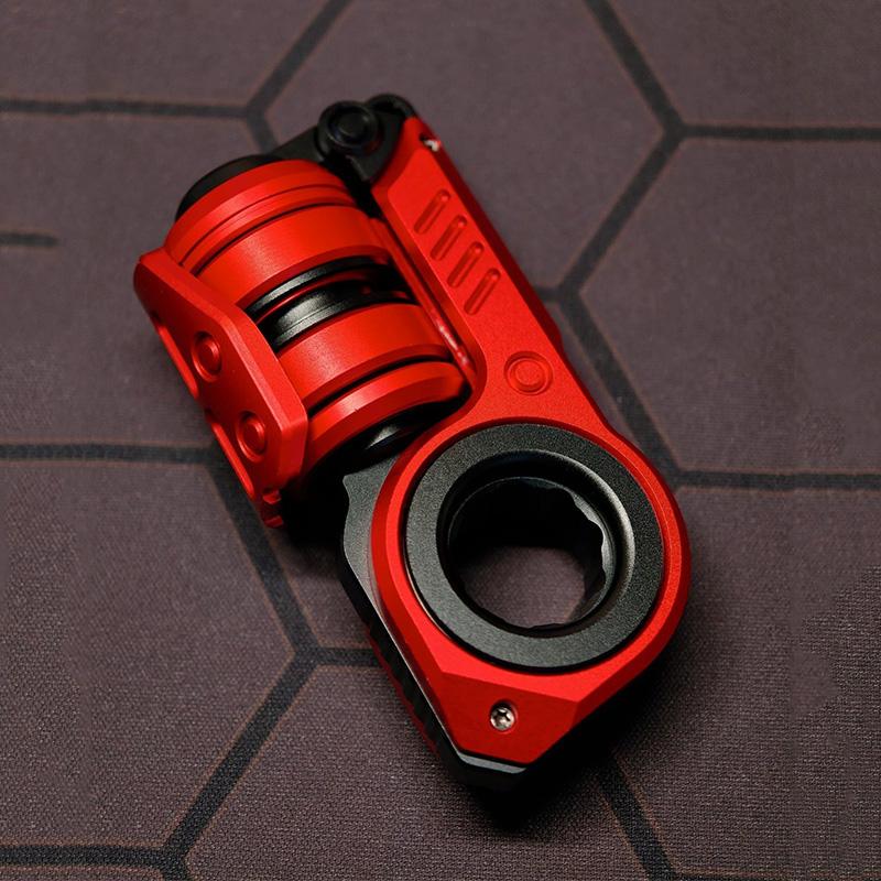 E Sinian Fidget Spinner Mechanical Ratchet Slider Push Egg Decompression Metal Fingertip Toy Fashion Adult Anxiety Relief Toys