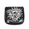 Pu+ Thick Fleece Golf-sports Putter Cover Square Club Head Cover Skull Pattern Universal Golf-sports Club Head Covers Accessory