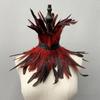 Women Cosplay Accessories Halloween Decor Gothic Clothes Feather Scarf Fur Shawl