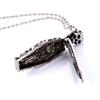 Vintage Men Human Skeleton Steampunk Coffin Chain Pendant Necklace Cross