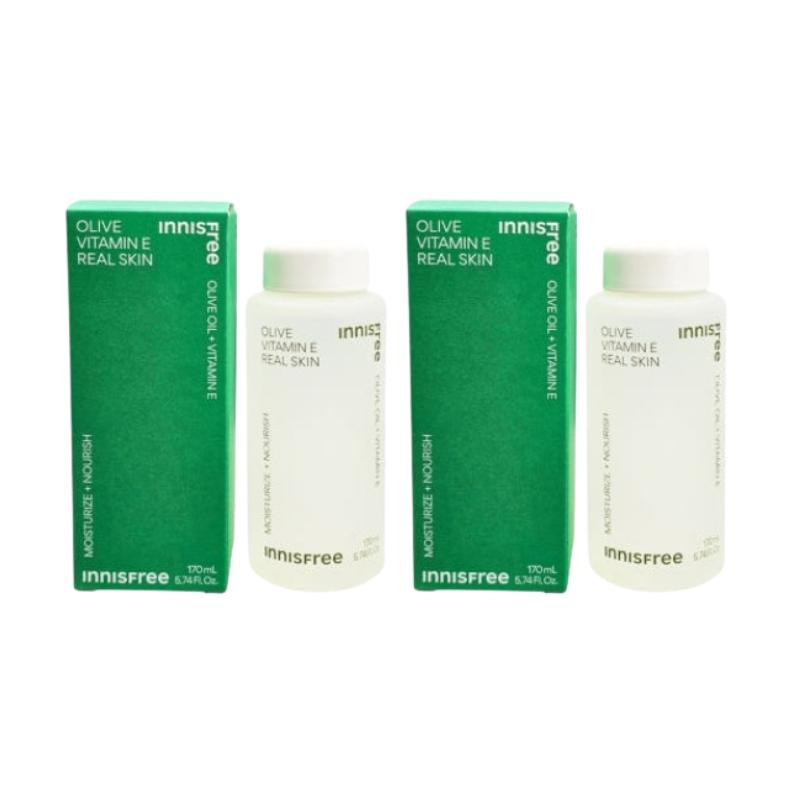 Innisfree Тонер для лица Olive Vitamin E Real Skin 170 мл | Увлажняющий и антиоксидантный тонер с оливковым маслом с острова Чеджу