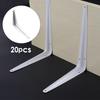 20 Pieces Metal Wall Angle Floating Shelf Brackets Corner Shelving Support Bracket, Including Screws