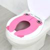 Настраиваемая Складная Портативная Подушка для Сиденья Унитаза 'Сова' для Детей Доступна в Зеленом Лягушонке, Розовом Лягушонке и Синем Лягушонке