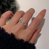 Кольцо 925 пробы из стерлингового серебра с геометрическим кубическим цирконием, штабелируемое, для женщин, модное, с платиновым покрытием, брендовые, аксессуары для вечеринок, ювелирные изделия