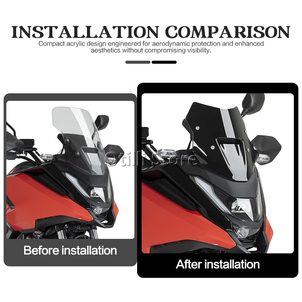Новые аксессуары для мотоцикла Ветровое стекло Ветрозащита Для Honda NC 750X NC750X NC 750 X 2025 2026 Ветрозащитный экран Защитная пленка Детали