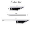 cysvmh1 Practical Car Exterior Decor 2Pcs 3D Metal Leaf Board Blade Decal Door Side Label Sticker Ornament Decals For Mitsubishi Models
