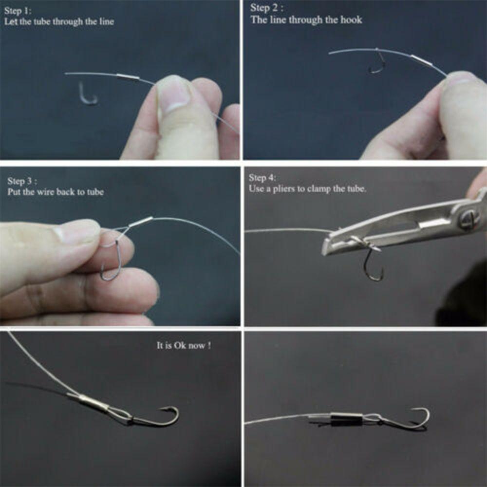 Portable Connector High Quality Fishing Wire Tube Crimp Sleeve Line Crimping Sleeves Single Copper