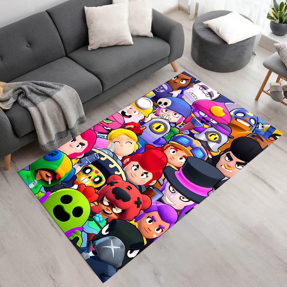 Brawl Stars Floor Rug Office Rug Design for Study room Kitchen Dormitory Hallway Antislip Carpet Decorate Offices Wedding Party Gift