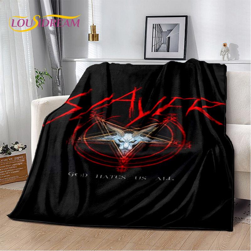 Мягкое плюшевое одеяло Slayer Heavy Metal Band, фланелевое одеяло, одеяло для гостиной, спальни, кровати, дивана, чехол для пикника, теплое детское одеяло