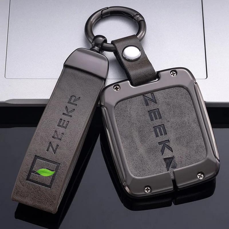 Чехол-брелок из цинкового сплава для ключа автомобиля Zeekr 001 007 009, держатель для смарт-карты ключа автомобиля, брелок, кольцо-держатель, автомобильные аксессуары
