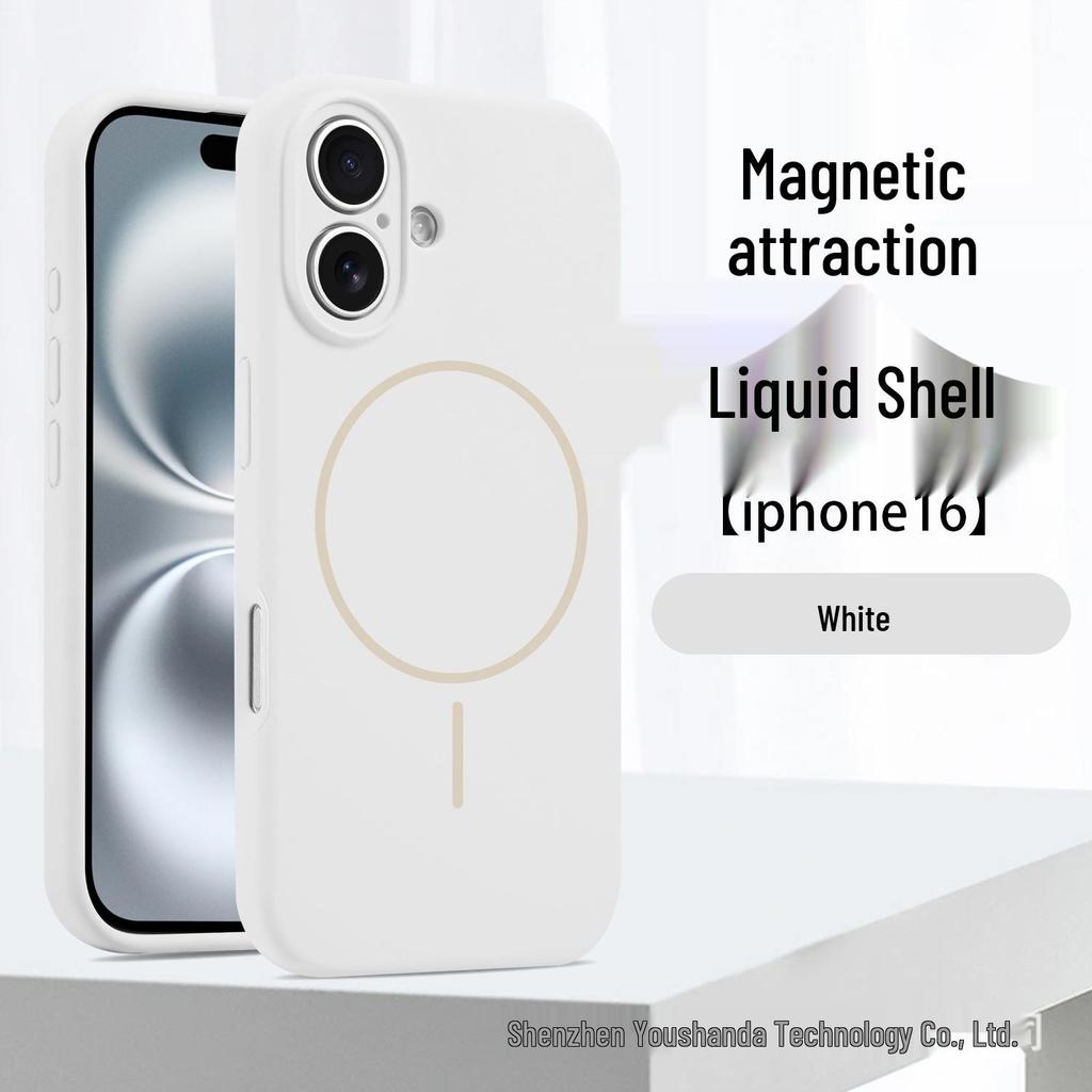 Магнитный чехол из жидкого силикона для iPhone 17 для Apple 16 Pro Max - Полное покрытие, Точная защита объектива