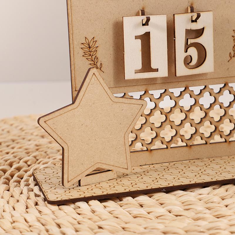 Рамадан Обратный отсчет Адвент-календарь Ид Мубарак Деревянные украшения Мусульманские принадлежности для вечеринок 2025 Рамадан Украшения для дома Аксессуары