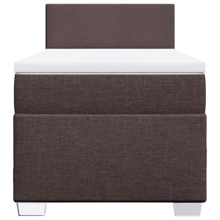Maison Exclusive - Sommier à lattes de lit avec matelas Marron foncé 90x190 cm