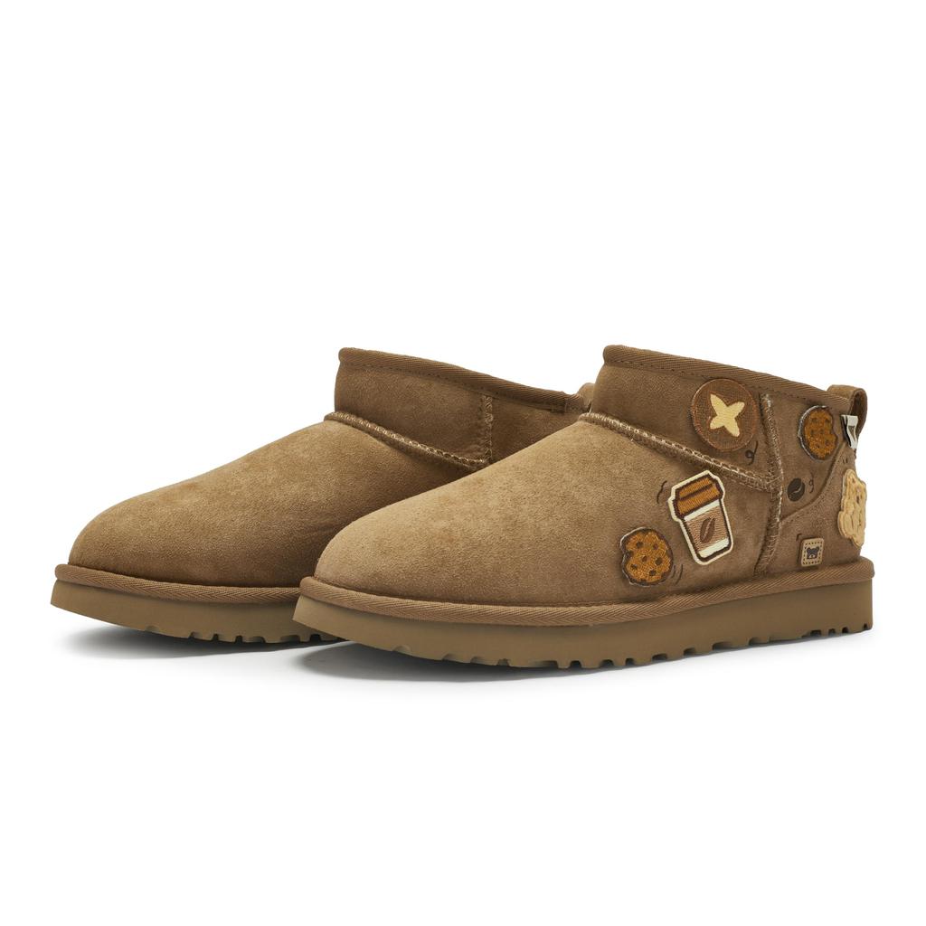 UGG КЛАССИЧЕСКИЕ УЛЬТРА МИНИ Короткие женские зимние ботинки Цвет: Каштаново-коричневый 1116109-CHE(Команда80-)