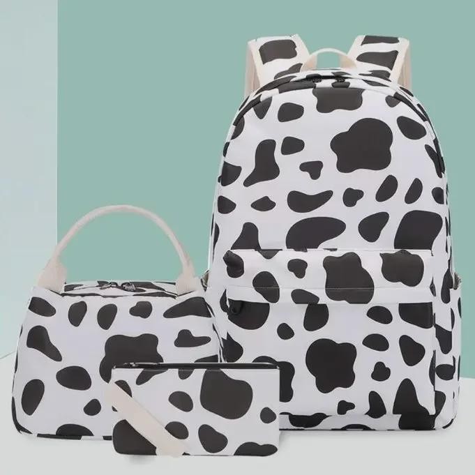 Персонализированный милый рюкзак с рисунком коровы, маленький студенческий стиль, школьная сумка унисекс в корейском стиле