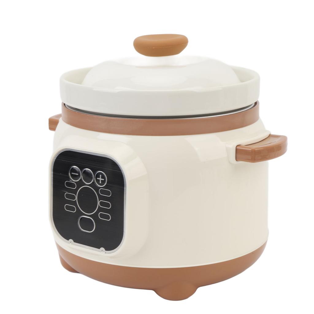 235W Electric Stew Pot 1.8L Capacity Stew Cooker for Soup Porridge Anti Dry Burning 24 Hour Smart Ti