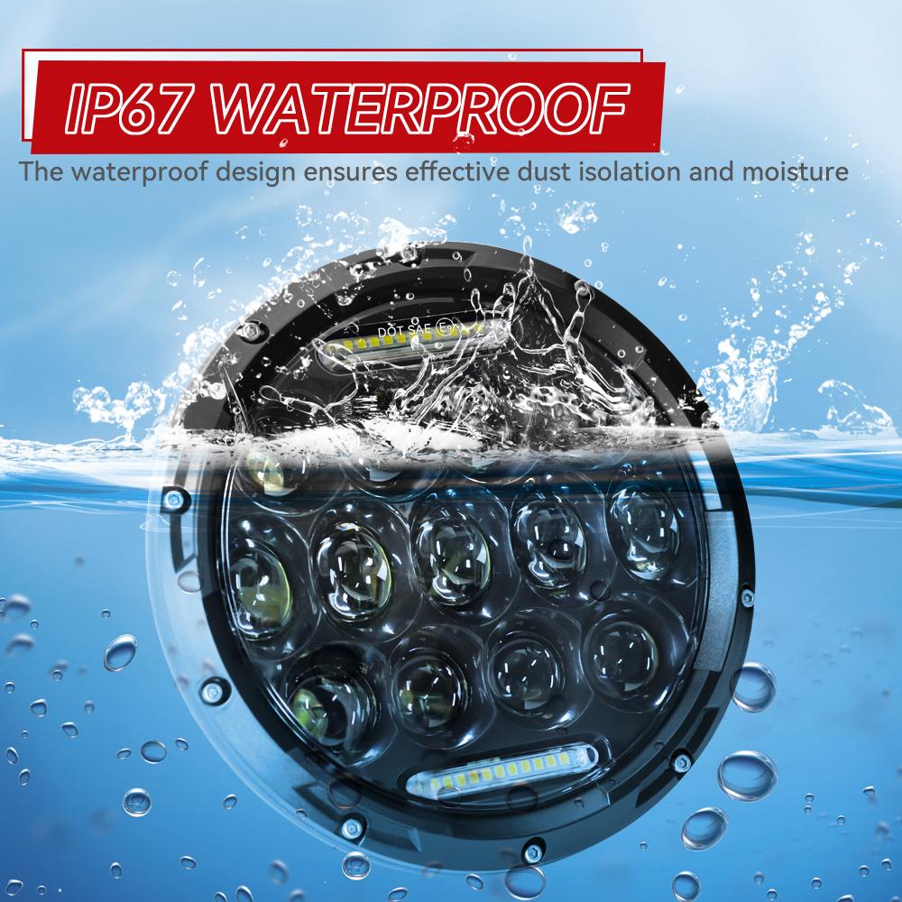 Мотоциклетная 7-дюймовая светодиодная фара для Harley Touring Ultra Classic Electra Street Glide Road King Yamaha Мотоциклетная фара