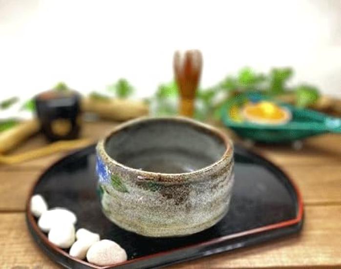 Кутани Чашечка Гортензия Розовая Синяя Подложка Керамика [Миска Матча] &