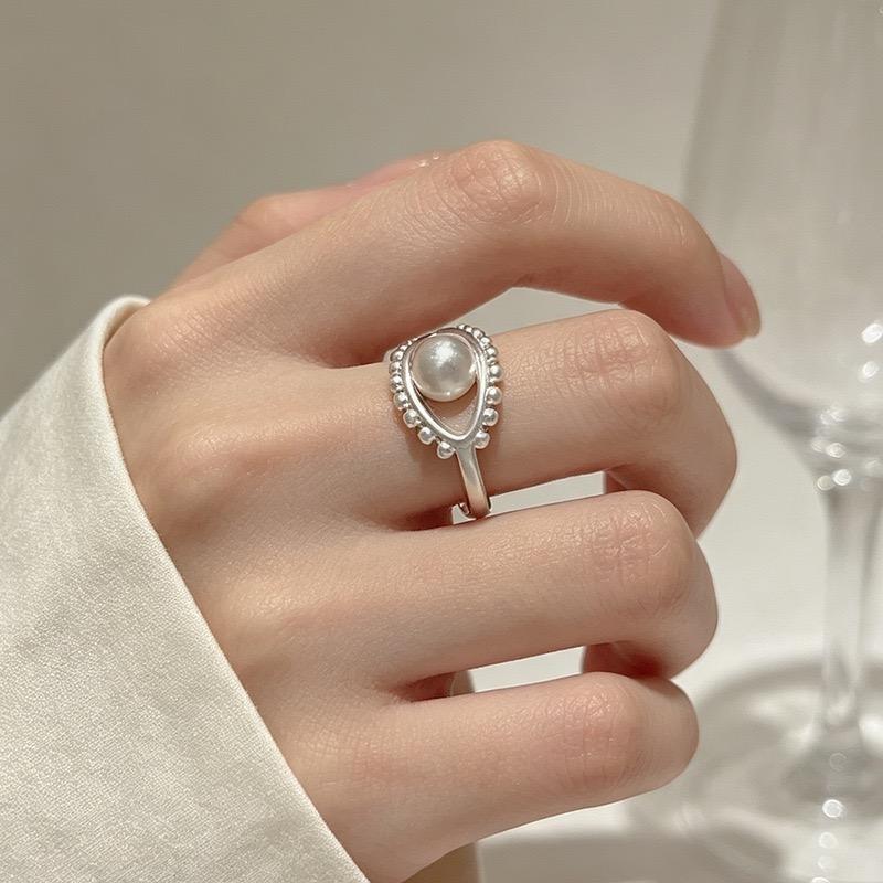 Xiaomi BF CLUB 925 Sterling Silver Ring For Women Jewelry Eye Ball Shape Open Vintage Handmade Ring Allergy For Party Birthday Gift