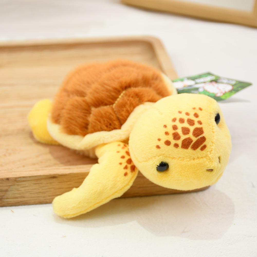 Marine Animal Sea Turtle Stuffed Doll Fluffy Little Cat Plush Doll Tortoise Plush Toy Car Decor