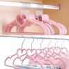 10/15/20/30PCS Clothes Hanger Durable Hanger ABS Pink Heart Pattern Coat Hanger for Adult Children Clothing Hanging Supplies